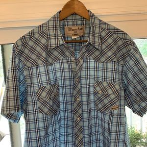Button Pearl Snap Short Sleeve Shirt